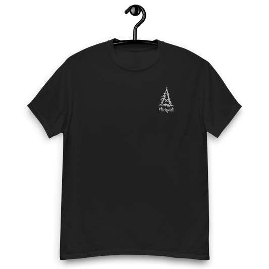 Miriquidi Basic T-Shirt Unisex (weißes gesticktes Logo auf dunklen Farben)