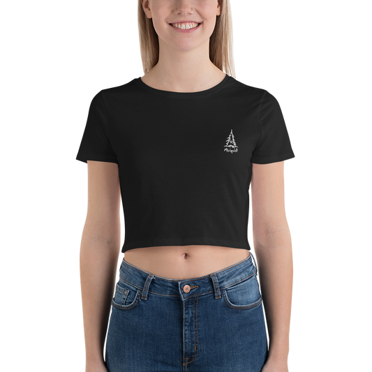 Crop-Top (weißes Logo auf dunklen Farben)