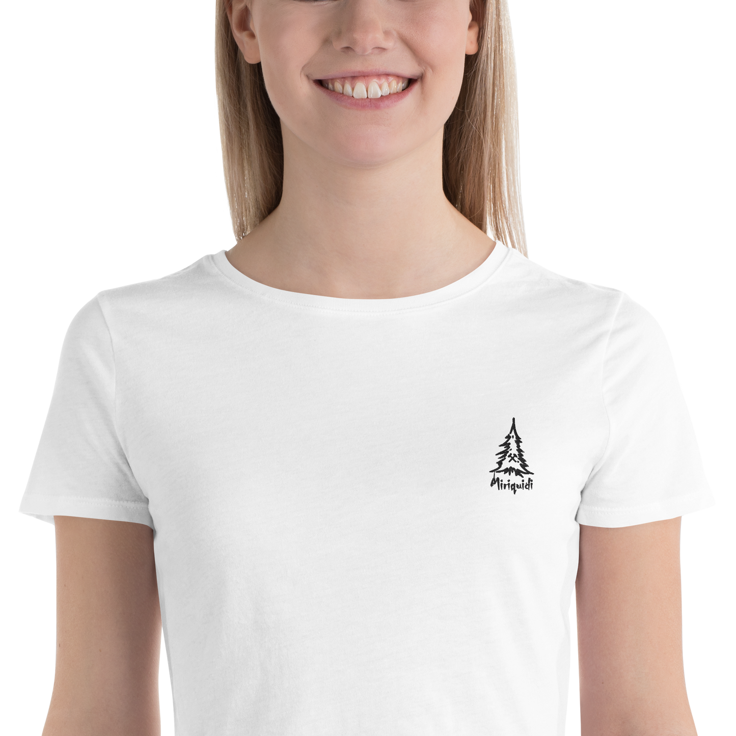 Crop-Top (schwarzes Logo auf hellen Farben)